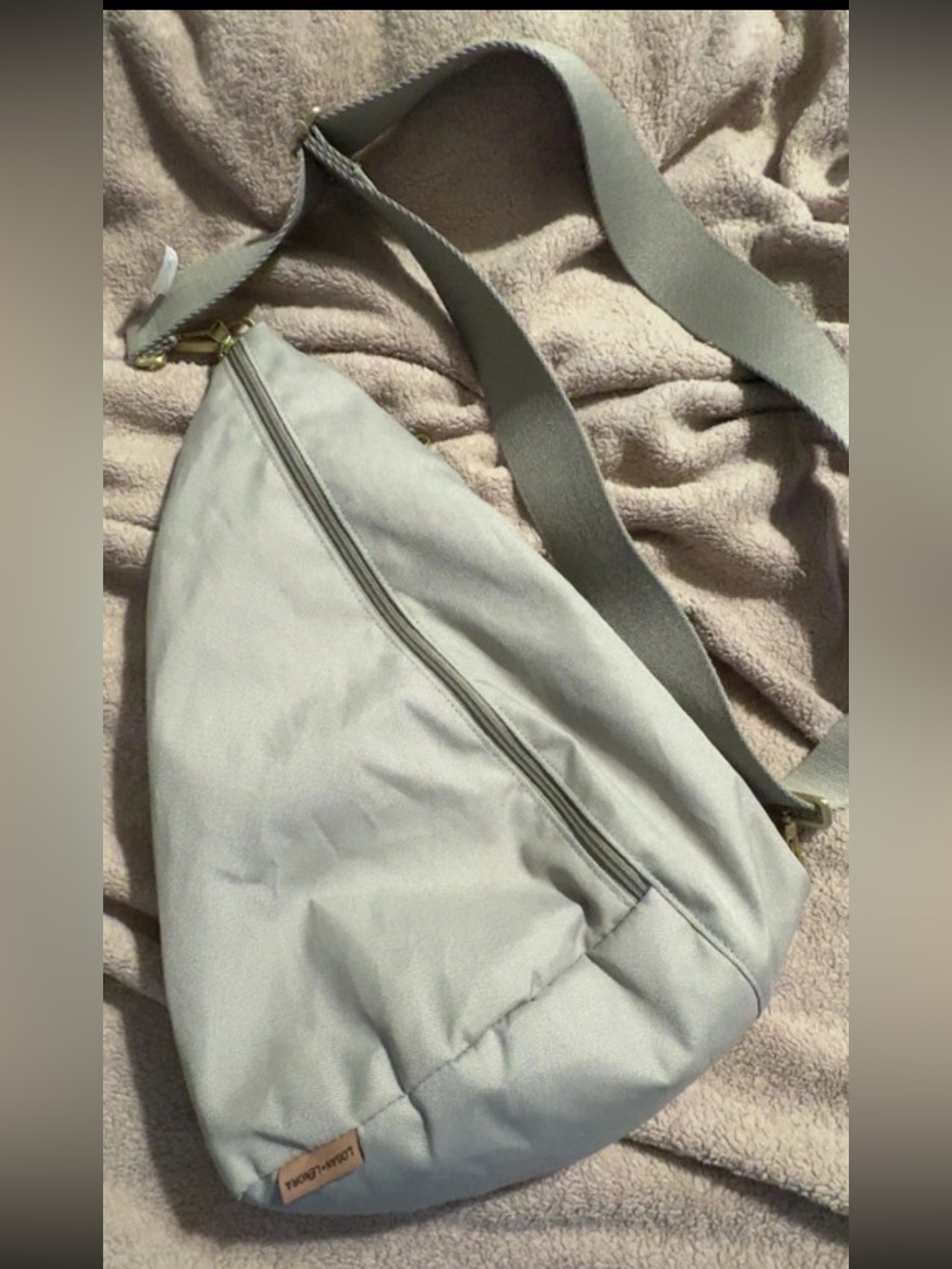 Light Gray Crossbody Sling Bag - Minimal Everyday Carry